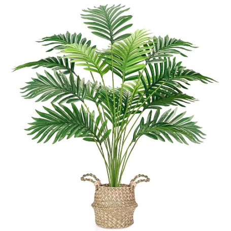 Der Rose Plantes Artificielles Interieur Palmier en Pot,71cm Fausse Plante Idéal pour la Décoration de Salon, Chambre, Bureau et