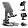 BHHB Support Téléphone, Support Telephone Bureau Porte Telephone Pliable, Support iphone avec Rotatif à 360° Compatible iPhone S