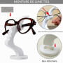 FloralGrace Lustiger Porte-Lunettes en Forme De Visage, Lot De 2 Pièces Noir Et Blanc, Design Abstrait, Support pour Lunettes De