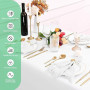 10 paquet de nappes en polyester Blanc, 153 x 260 cm pour blanc nappe rectangulaire de 1,8 m, lavables et réutilisables, résista