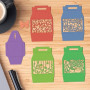 DELORIGIN Matrices de Découpe de Boîte Cadeau 3D Matrices de Découpe en Métal Découpées pour Festival Modèle de Gaufrage avec Ar