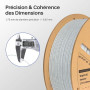 ELEGOO Filament PLA Rempli de Pierre 1,75mm Gris Ciment Marbré 1KG | Effet Pierre pour Imprimante 3D FDM, Précision Dimensionnel