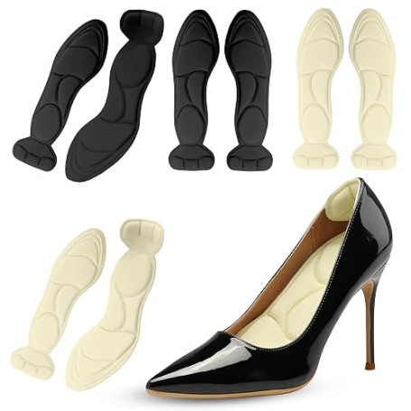 8 pièces (4 paires) semelles chaussures confort, semelle chaussure trop grande, chaussures à talons hauts, semelles de chaussure