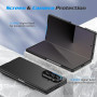 Doeshine Coque Z Fold 7 Ultra Mince, Verre Trempé Protection Écran, Noir | Charge Sans Fil, [Militaire Antichoc Protection] Hard