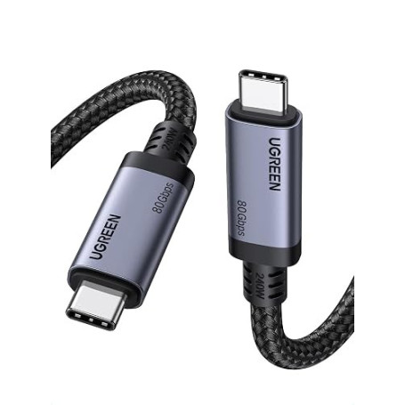 UGREEN Câble USB C 240W Charge Rapide Gen4 80Gbps Vidéo 16K@60Hz (1M) | Type C PD 3.1, Compatible avec MacBook Ordinateur Portab