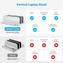 OMOTON [Version Mise à Jour Double Support Vertical pour Ordinateur Portable, Double Support pour Ordinateur Portable avec Stati
