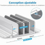 OMOTON [Version Mise à Jour Double Support Vertical pour Ordinateur Portable, Double Support pour Ordinateur Portable avec Stati