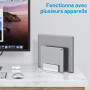 OMOTON [Version Mise à Jour Double Support Vertical pour Ordinateur Portable, Double Support pour Ordinateur Portable avec Stati