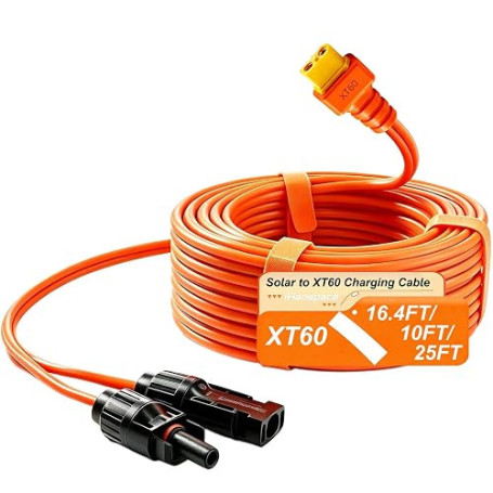 Rallonge câble connecteur de panneau solaire vers XT60 5m 12AWG | IP68 – Câble d’alimentation à charge pleine vitesse pour Anker