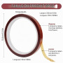5 Rouleaux Scotch Thermique 10 mm x 33 m, Ruban Chauffant pour Sublimation Haute Température 230°C, Scotch Sublimation sans Rési