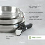 Qdesign - Batterie de Cuisine à Induction 10 Pièces - Set de 3 Casseroles, 3 Poêles et 3 Couvercles Passoires avec Poignée Amovi