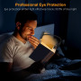 Gritin Lampe de Lecture 19LED Liseuse Clip Rechargeable Protection des Yeux | Gradation en Continu &3 Couleurs (Ambre/Blanc/Mixt
