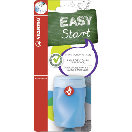STABILO EASYsharpener- Taille crayon ergonomique - avec réservoir - blister x 1 - bleu - Droitier