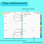 Recharge Agenda Semainier 2027 Format A5 à 6 Anneaux, Planificateur Hebdomadaire et Mensuel, 1 Semaine sur 2 Pages avec Onglets,