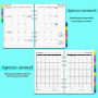 Recharge Agenda Semainier 2027 Format A5 à 6 Anneaux, Planificateur Hebdomadaire et Mensuel, 1 Semaine sur 2 Pages avec Onglets,