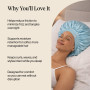 Kitsch Bonnet satin XL pour cheveux, nuit, Bleu brume | Bonnet satin cheveux pour femme, ajustable, protège les cheveux