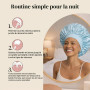 Kitsch Bonnet satin XL pour cheveux, nuit, Bleu brume | Bonnet satin cheveux pour femme, ajustable, protège les cheveux