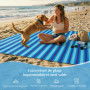 RUMBALUXY Couverture de Pique-Nique Imperméable, Nappe Pique Nique Portable, Couverture de Plage Légère, Tapis Pique Nique, Rayu
