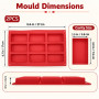loxeu Moule Silicone Rectangulaire pour Barres de Céréales 9 Alvéoles 2 Pcs | Moule Antiadhésifs Lavables à Chocolat pour truffe