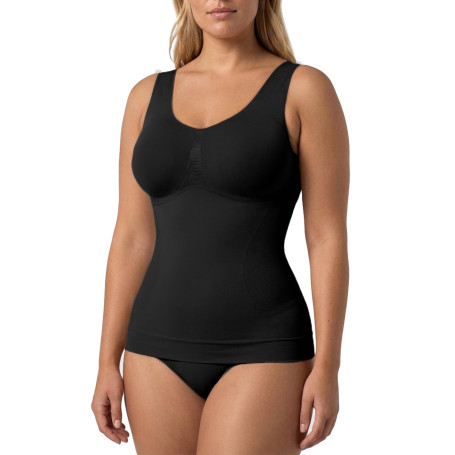 Risalti Débardeur Femme Galbant Et Modelant - Top Femme Bretelle Large, Débardeur Microfibe Sans Couture, Plus Doux En Coton - M