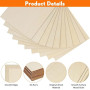 10 Pièces Contreplaqué A4, 300mm×210mm Contreplaqué 3mm, Planche en Bois Bricolage, Bois pour Pyrogravure, Gravure, Modélisme, D