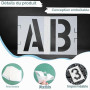 REEKNOKOL Lot de 42 pochoirs réutilisables pour Lettres de l'alphabet, pochoirs à Chiffres, modèles de Chiffres et de Lettres im