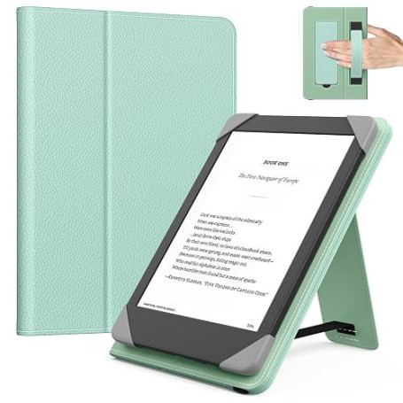 Moko Étui pour 6 Pouces Kindle Liseuses et Tablette, Litchi Vert Matcha | Accessoires Liseuses pour 6" kindle/Kobo/Tolino/Pocket