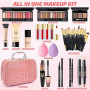 Coffret Maquillage Femme, Kit Maquillage Ado Fille Professionnel Complet avec Trousse de Maquillage, Coffret Cadeau Maquillage a