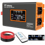 2000W/4000W Convertisseur 12V 220V Pur Sinus Onduleur,transformateur 12v 220v avec 2 Prises CA, Port USB, Télécommande, écran LC