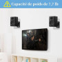 Cozycase Universel Support Mural pour Enceintes 2 pièces Rotation + Inclinaison Ajustable jusqu'à 3,5 kg, avec 3 Types de vis (N