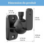 Cozycase Universel Support Mural pour Enceintes 2 pièces Rotation + Inclinaison Ajustable jusqu'à 3,5 kg, avec 3 Types de vis (N