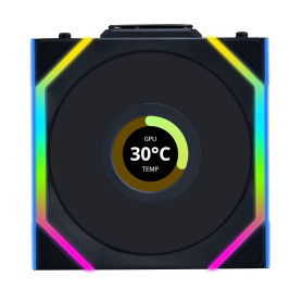 Lian Li UNI FAN SL Wireless LCD L?fter, ARGB, PWM - 120 mm, schwarz