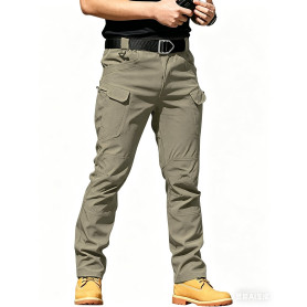 DUOLUVA Pantalon Cargo Homme Tactique Multi Poches X7 (Pas de Ceinture) | Cargo Trouser Mens Combat Stretch Extensible Séchage R