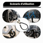 Dstarymnix Tuyau Gonfleur Pneu Compatible Valve Auto (Schrader), Flexible de Gonflage, Tuyau Gonflage Pneu Voiture, Embout Gonfl