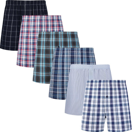 JupiterSecret Caleçons en Coton Homme, Lot de 6/10, Ample Style Américain