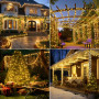 Peasur Lot de 3 Guirlande Solaire Exterieur, 3x12M 120 LED Golaire Extérieur IP65 Étanche, 8 Modes Guirlande Lumineuse Exterieur