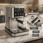 Cafetière Expresso Machine à Café Semi Automatique 20 Bars Écran Tactile Réservoir Lait 1 L Thermoblock Cappuccino Latte Froid A