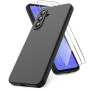 Vansdon Coque Compatible avec Samsung Galaxy A36 5G, Noir | 2 Film de Protection en Verre trempé, Housse Souple en TPU en Silico