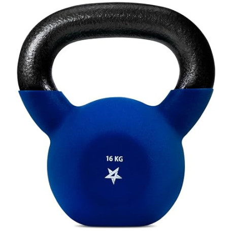 Yes4All Kettlebell 2-20kg en fonte avec revêtement en néoprène, Kettlebells multicolores