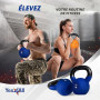 Yes4All Kettlebell 2-20kg en fonte avec revêtement en néoprène, Kettlebells multicolores