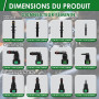 Kit de 36 Raccords Rapides pour Conduite de Carburant 12 Tailles | Kit de Connecteurs pour Durite d’essence 9,89 mm, 9,49 mm, 7,