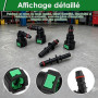 Kit de 36 Raccords Rapides pour Conduite de Carburant 12 Tailles | Kit de Connecteurs pour Durite d’essence 9,89 mm, 9,49 mm, 7,
