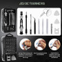 Kit d'accessoires d'imprimante 3D de 221 pièces, avec outil d'ébavurage, convient pour le démontage d'impression 3D, le nettoyag