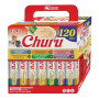 INABA Churu, Friandises pour Chats, Variétés de Poulet et Thon, 120x14g | Délicieux Snacks à Lécher pour Félins, Texture Crémeus