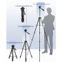 POLAM-FOTO Trépied pour appareil photo de 172,7 cm, en alliage d'aluminium léger avec support de téléphone, sac de transport, no