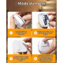 8 x Veilleuse LED Pile, Interrupteur automatique, Détecteur de mouvement | Lampe Placard Adhésive pour Couloir, Escalier, Cuisin