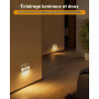 8 x Veilleuse LED Pile, Interrupteur automatique, Détecteur de mouvement | Lampe Placard Adhésive pour Couloir, Escalier, Cuisin
