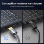 WARRKY Câble DisplayPort vers HDMI 4K 30Hz Plaqué Or Alu 1.8M HP Lenovo | Câble DisplayPort vers HDMI 4K 1440P 60Hz 1080P 120Hz