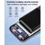 Power Bank Chargeur Portable 20 000 mAh 22,5 W avec câbles intégrés USB-C PD3.0 QC4.0 avec écran LCD pour iPhone 17 16 15 14 13 