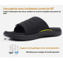 ONCAI Sandales pour Hommes Sangles Réglables Orthotique Bout Ouvert Sports Slides avec Souple Confortable Support de la Voûte Pa